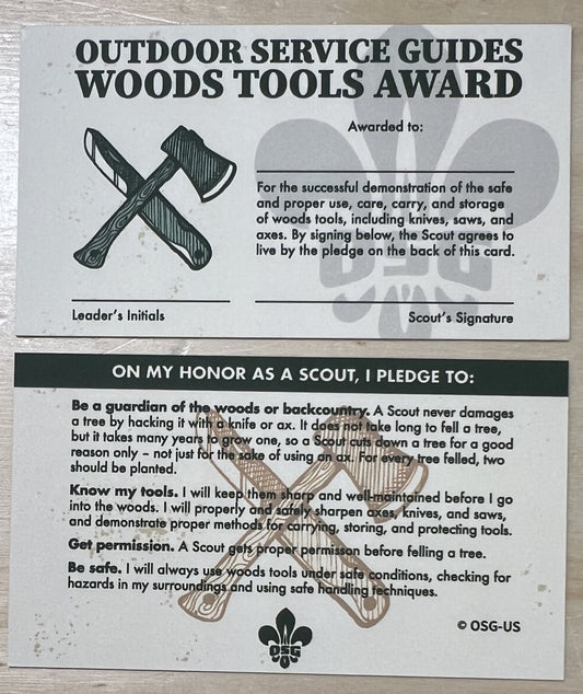 OSG Pathfinder Woods Tools Award