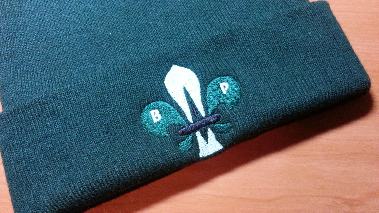 Knit Watch Cap w/ Logo - (dark green)