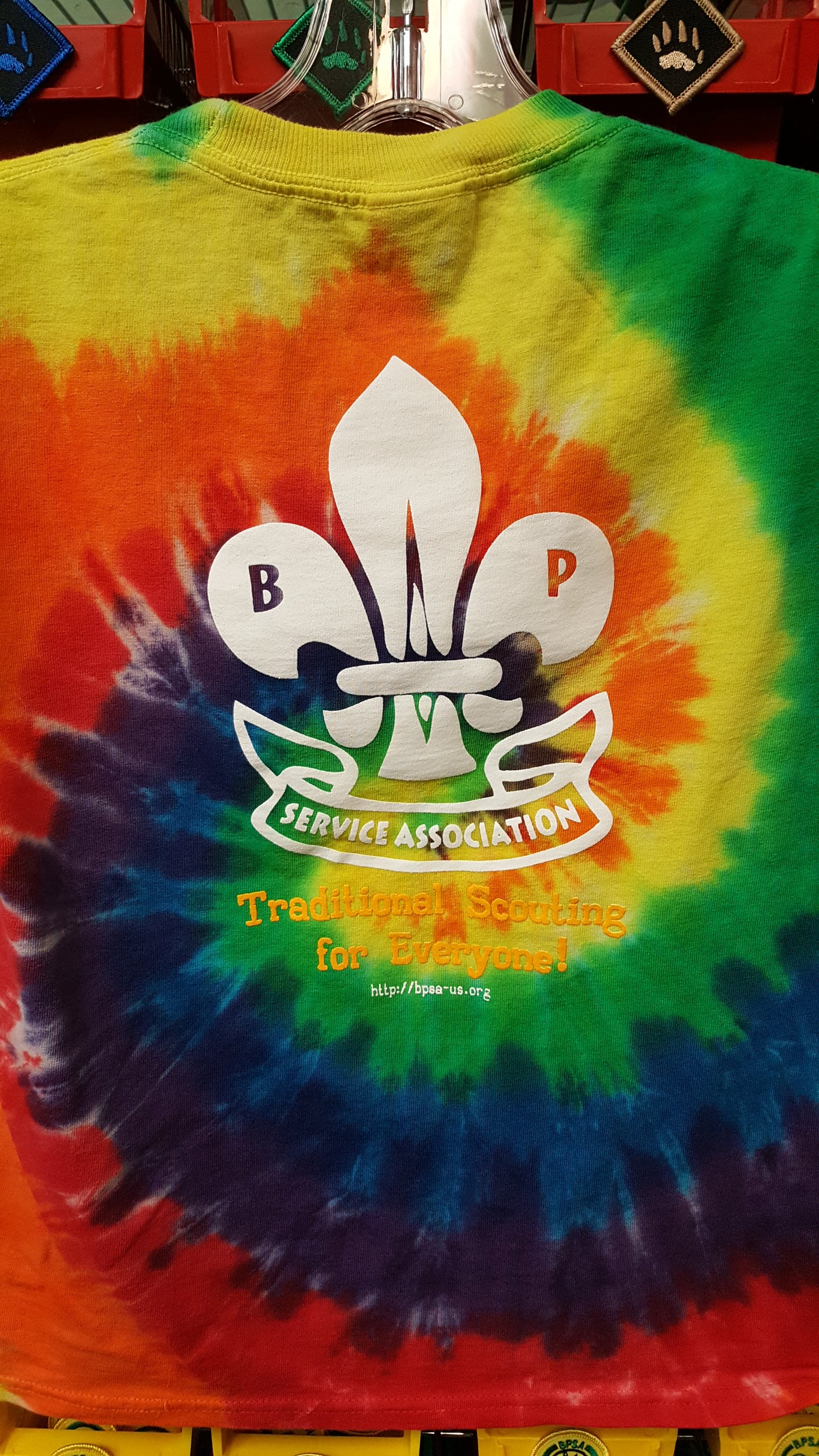 Adult Rainbow Tie-Dye BPSA Logo T